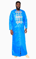 Boubou 2 pièces homme bleu clair