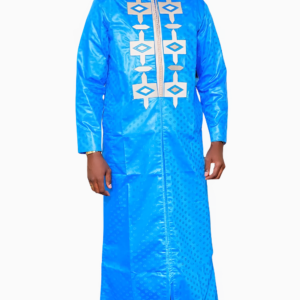 Boubou 2 pièces homme bleu clair