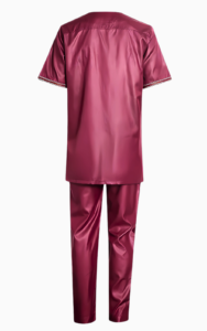 Ensemble boubou 2 pièces, couleur rouge pour homme