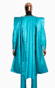 Vêtement africain moderne pour homme en turquoise