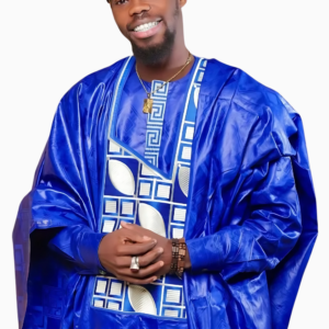 Boubou homme en tissu 3 pièces, style africain élégant