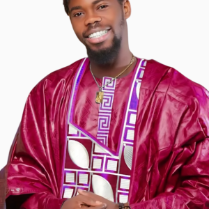 Boubou africain pour homme, ensemble 3 pièces tissu confortable