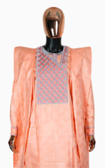 Boubou africain pour homme en coloris saumon