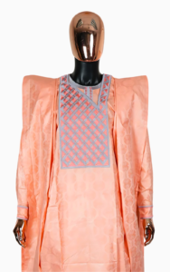 Boubou africain pour homme en coloris saumon
