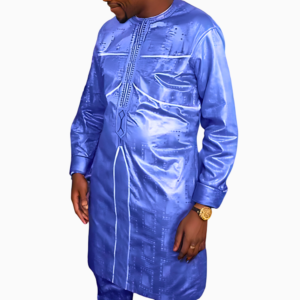 Vêtements africains pour couple en bleu clair