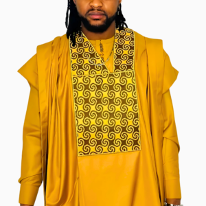 Tenue en ocre pour couple, style africain