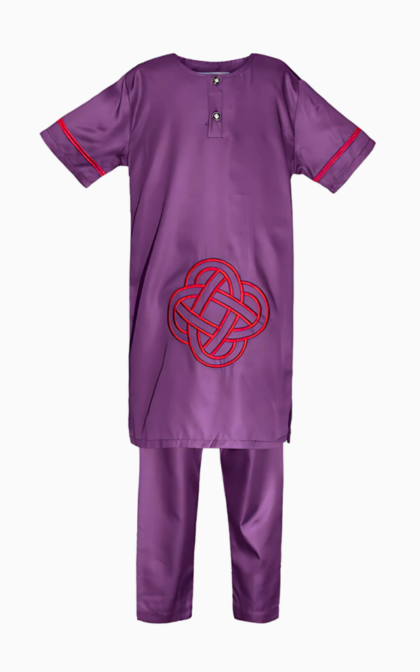 Ensemble boubou africain enfant avec motifs vibrants