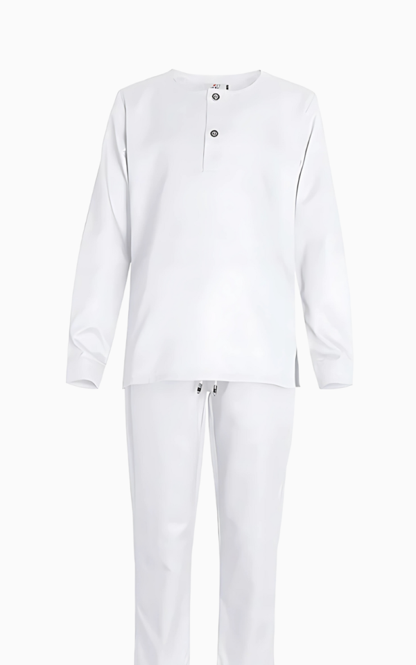 Vêtement culturel africain pour enfants, style boubou blanc