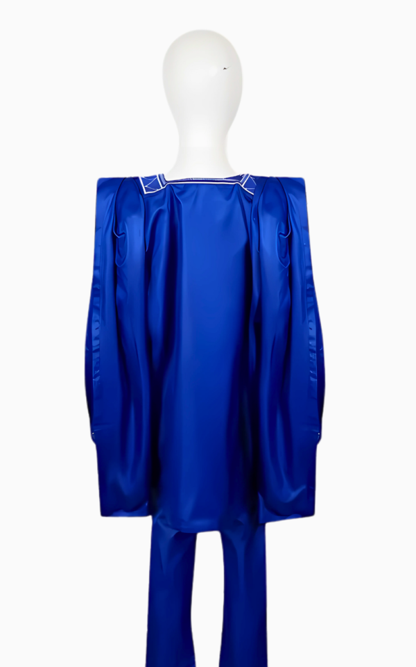 Costume traditionnel africain pour enfant en bleu vif