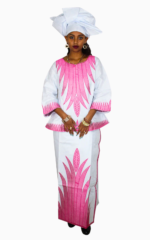 Boubou Bazin Femme en tissu traditionnel