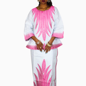 Boubou Bazin Femme en tissu traditionnel