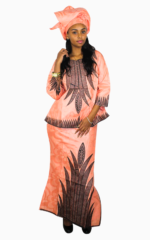 Boubou femme en bazin coloré