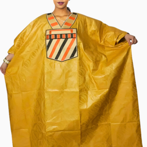 Boubou Africain Femme Col en V élégant et coloré