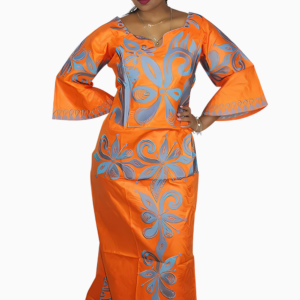 Boubou Femme Coloré, motif africain vibrant et stylé
