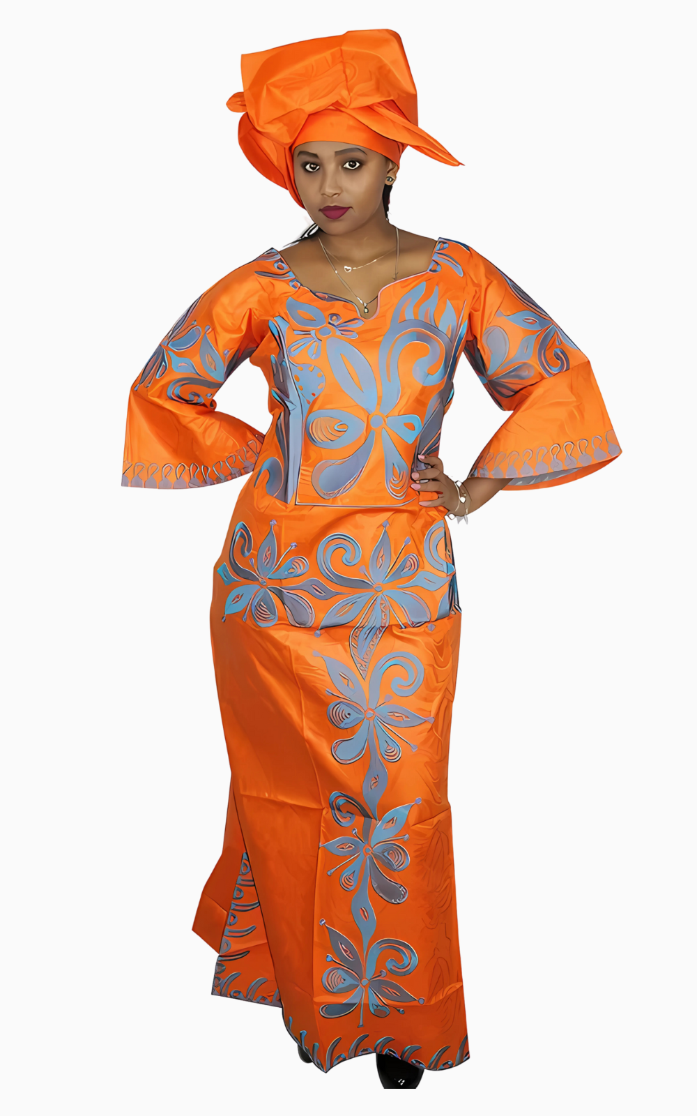 Boubou Femme Coloré, motif africain vibrant et stylé