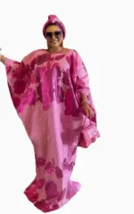 Boubou Femme en Jacquard aux motifs traditionnels