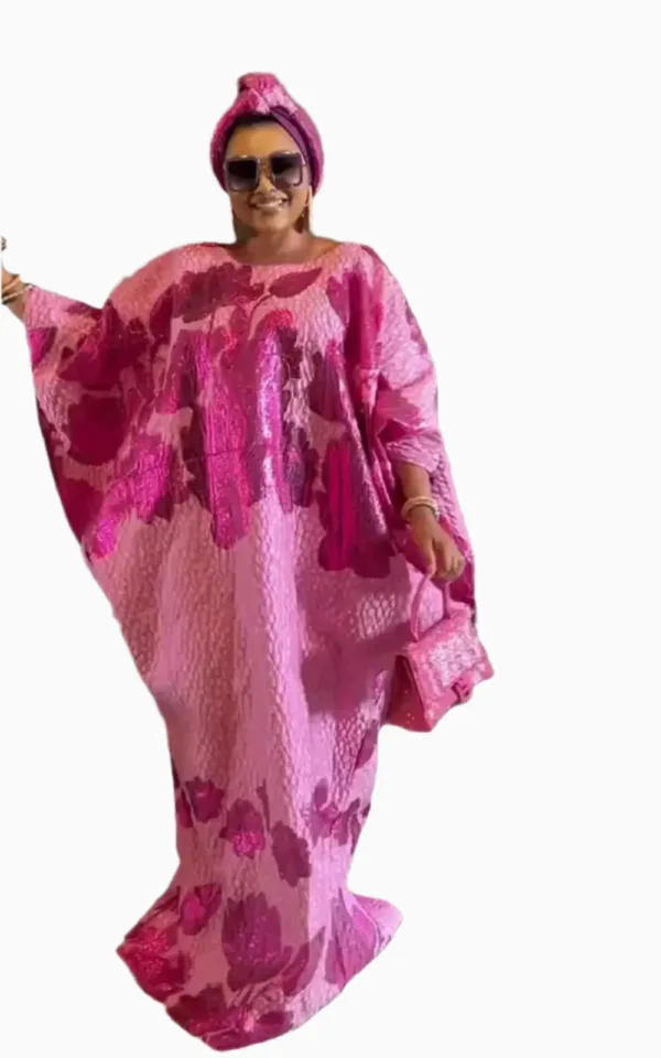 Boubou Femme en Jacquard aux motifs traditionnels