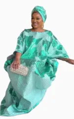 Boubou en jacquard pour une allure élégante