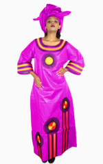 Boubou Africain Femme en Pagne traditionnel, élégant et coloré