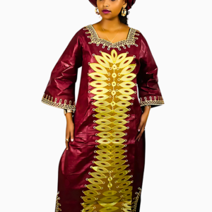 Boubou africain femme ethnique à motifs colorés