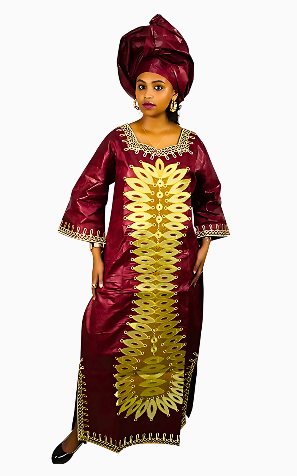 Boubou africain femme ethnique à motifs colorés
