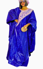 Boubou Femme traditionnel avec motifs africains colorés