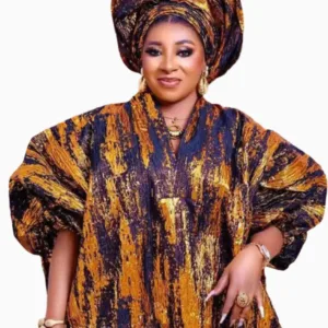 Boubou Africain Femme Jacquard Doré