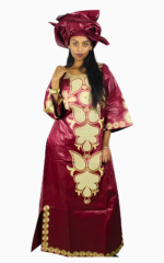 Boubou Femme tendance avec motifs africains distinctifs
