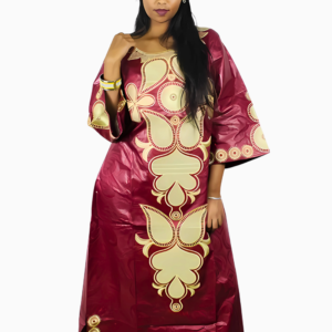 Boubou Femme tendance avec motifs africains distinctifs