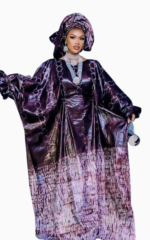 Boubou Africain Femme pour cérémonie en tissu coloré