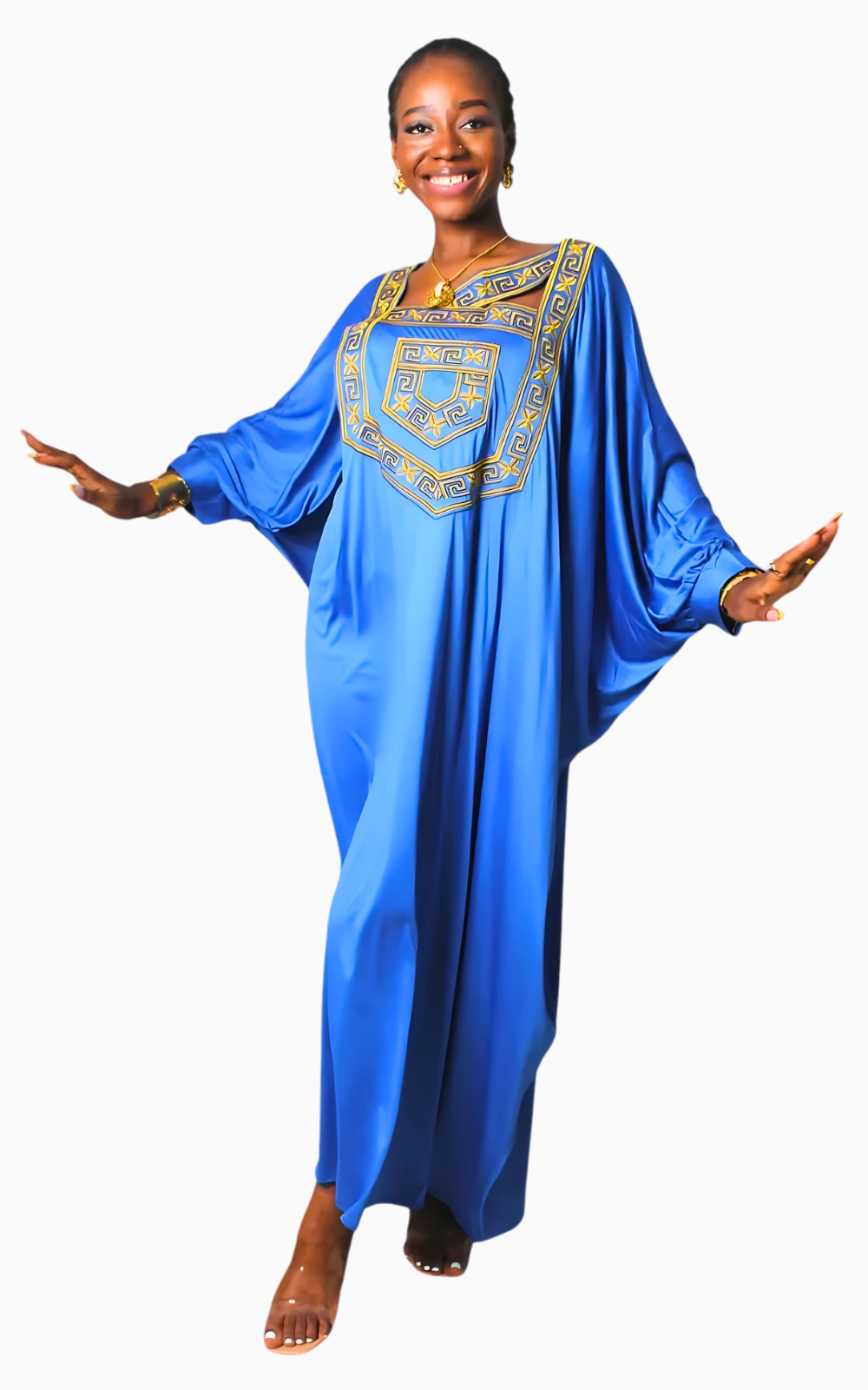 Variantes colorées de boubou africain pour femmes, tissu léger