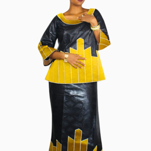Boubou Africain Femme Wax 2 pièces élégant et coloré