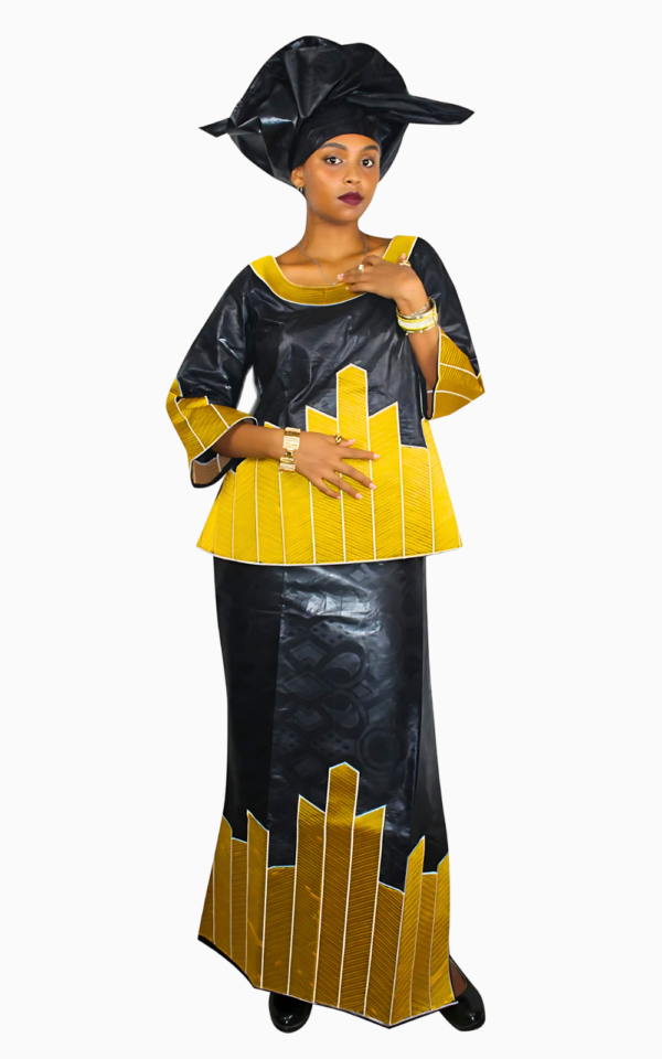 boubou-africain-femme-wax-2-pieces-1 Boubou Africain Femme Wax 2 pièces élégant et coloré