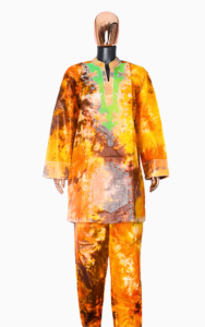 Boubou pour homme avec motifs colorés et ampleur confortable