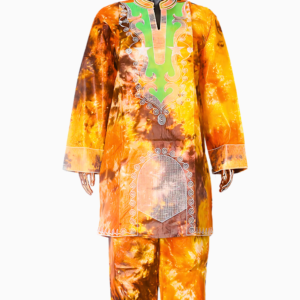 Boubou pour homme avec motifs colorés et ampleur confortable