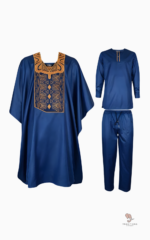 Costume africain bleu, parfait pour toutes occasions