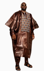 Boubou africain homme en wax élégant et coloré