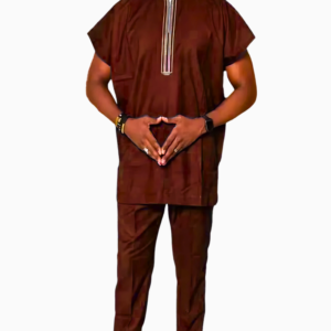 Boubou Africain Homme Tendance Manches Courtes