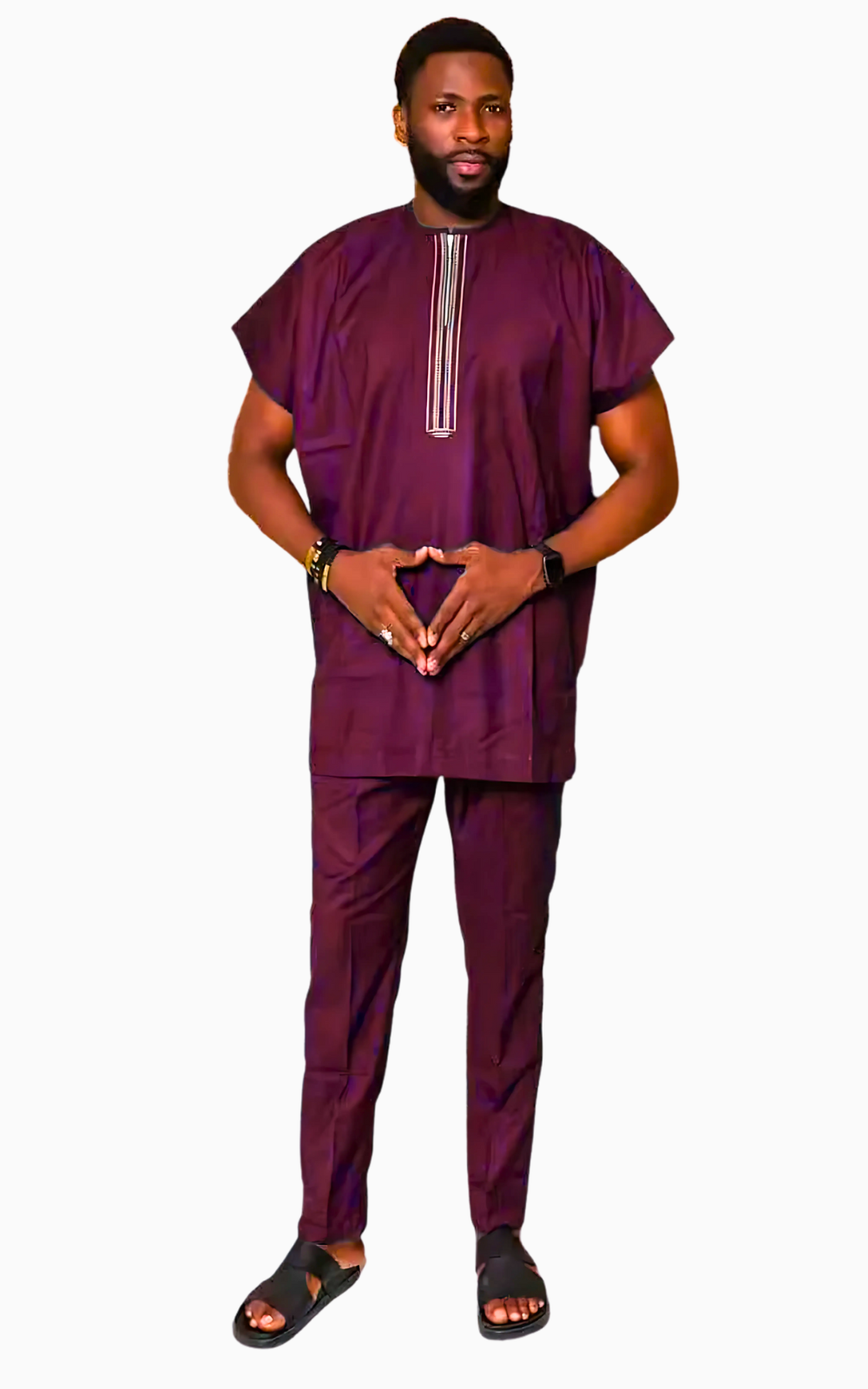 Boubou à manches courtes pour un look moderne