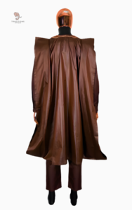 Vêtement marron pour homme, style africain élégant