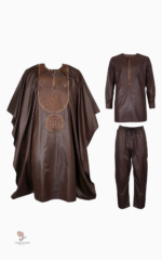 Boubou marron, tenue décontractée pour homme