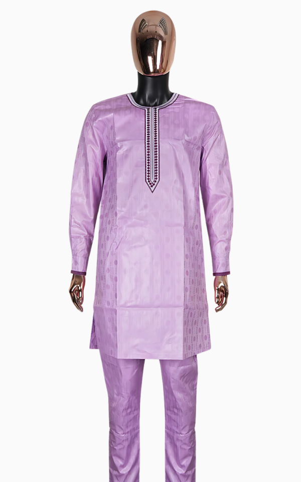 Boubou rose pour homme, mode africaine authentique