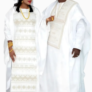 Boubou Africain Couple élégant et coloré pour un style unique