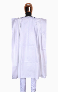 Vêtement africain pour homme en Bazin blanc