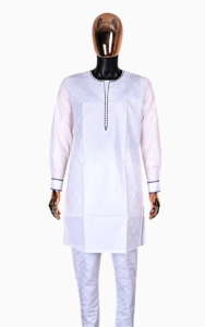 Boubou blanc homme, style africain, mode contemporaine