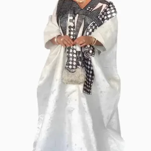 Boubou Bazin Femme élégant en tissu africain