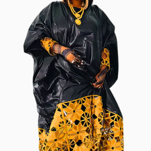 Boubou Bazin Femme Jaune et Noir