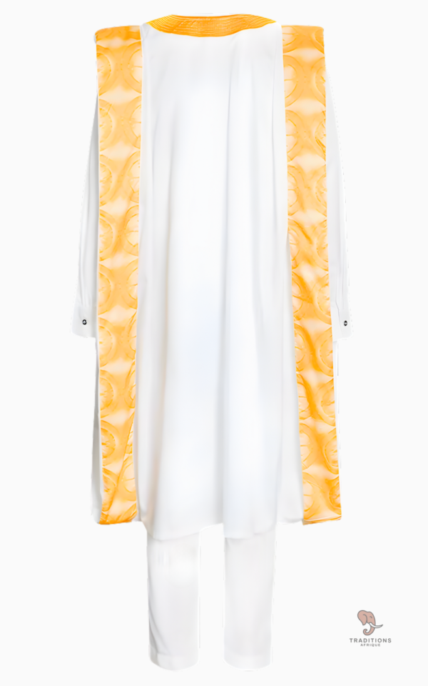 Tenue de mariage en bazin, homme, style africain authentique