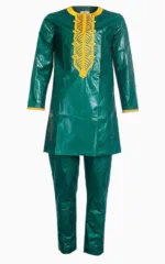Boubou Bazin homme traditionnel sénégalais en tissu coloré