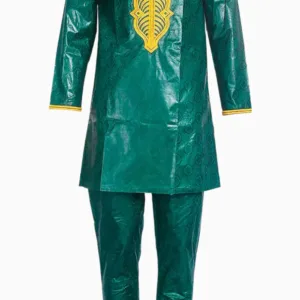 Boubou Bazin homme traditionnel sénégalais en tissu coloré